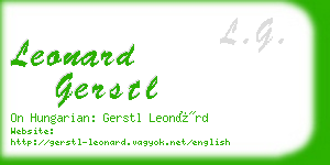leonard gerstl business card